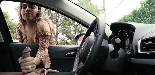  NICHE PARADE - Latina Giving Me Handjob Through My Car Window
